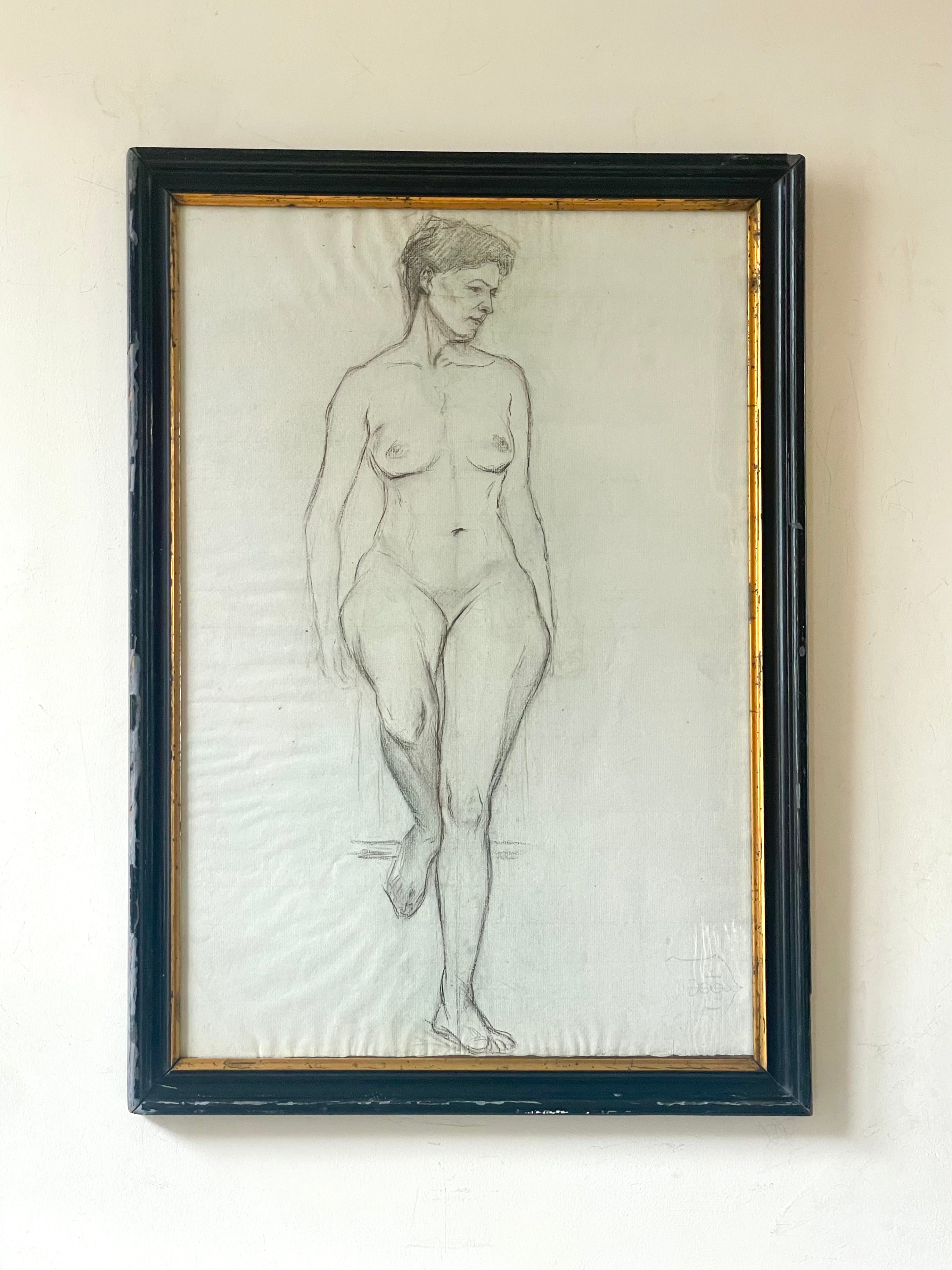 Perching Nude Sketch