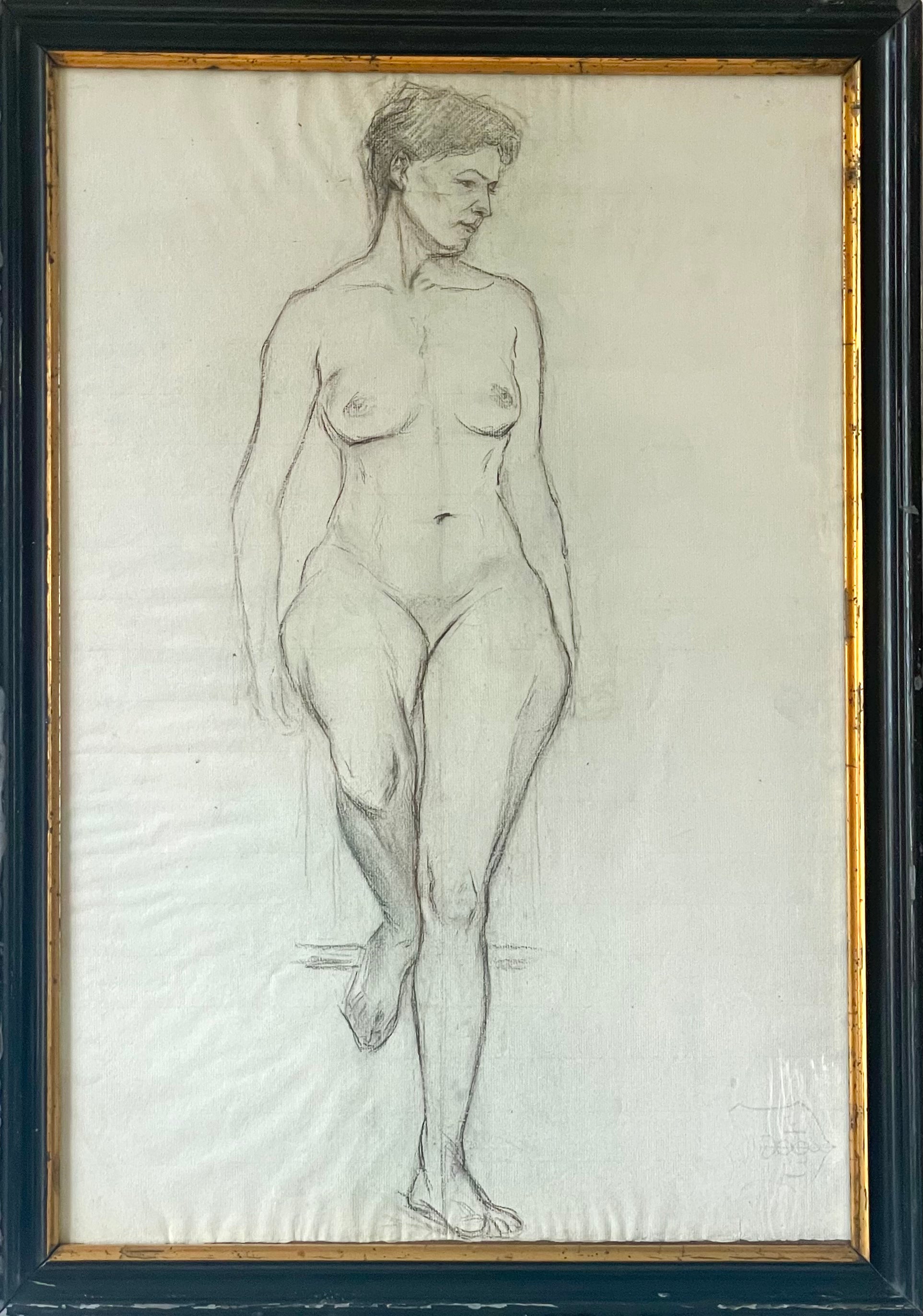 Perching Nude Sketch