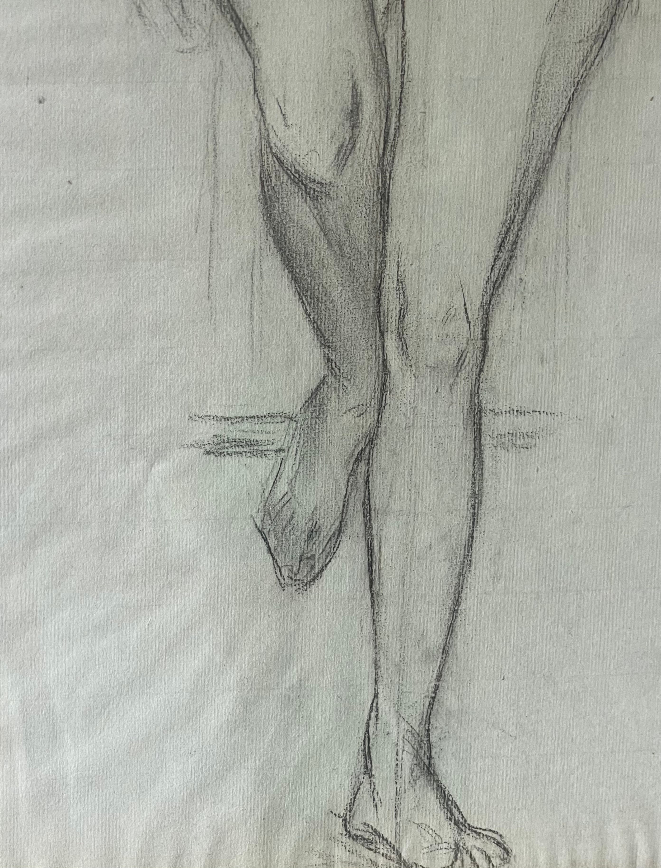 Perching Nude Sketch