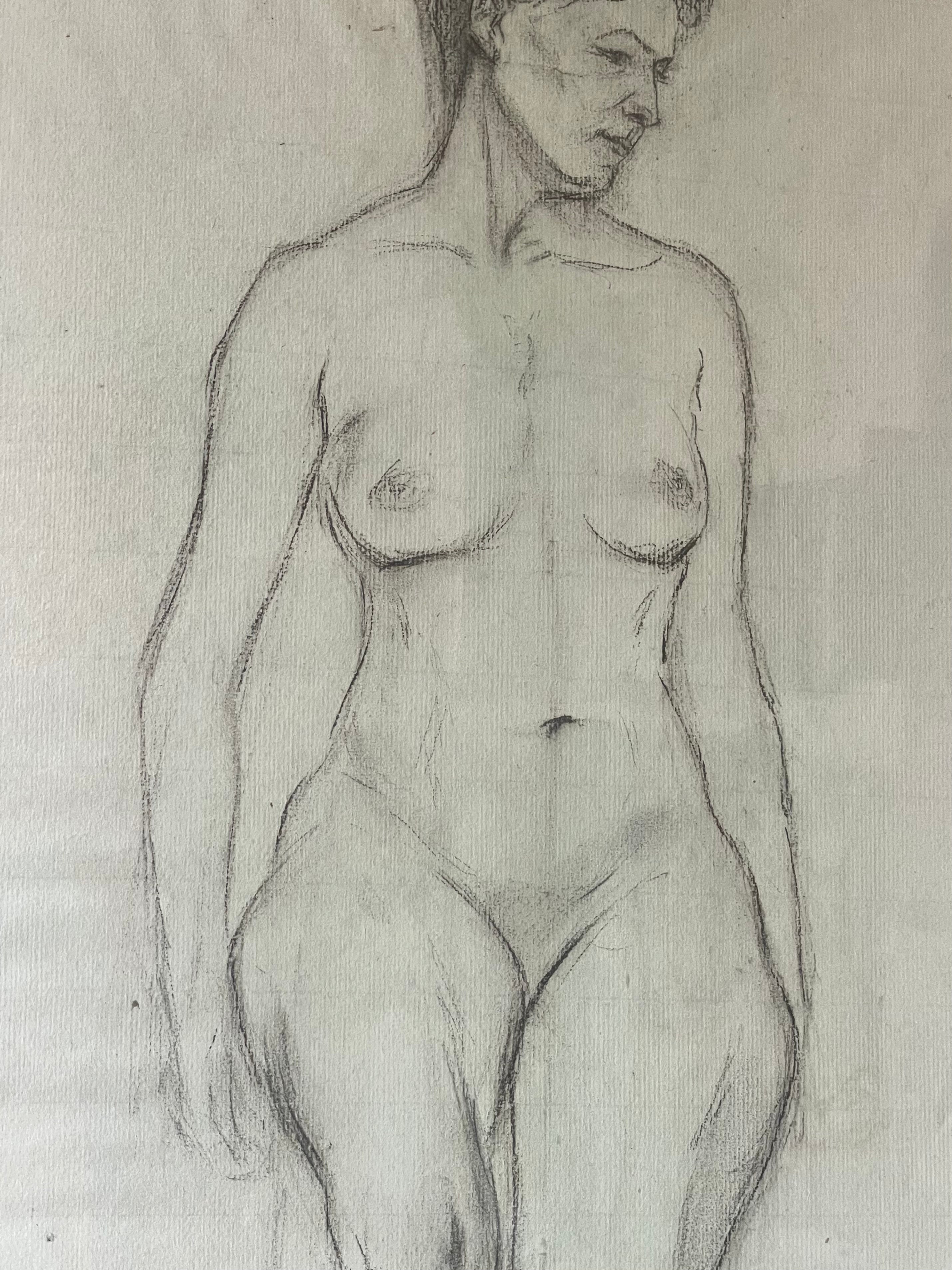 Perching Nude Sketch