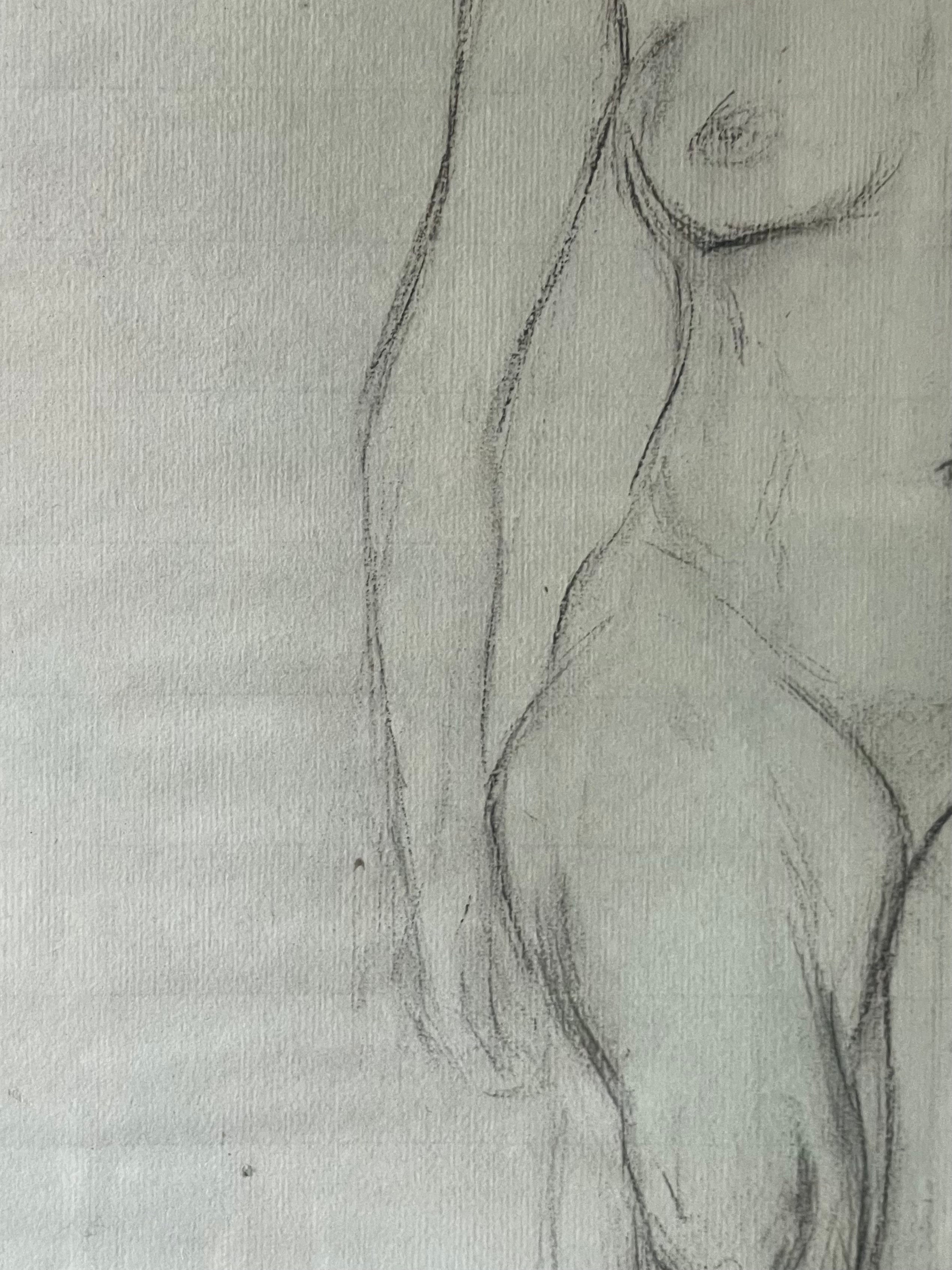 Perching Nude Sketch