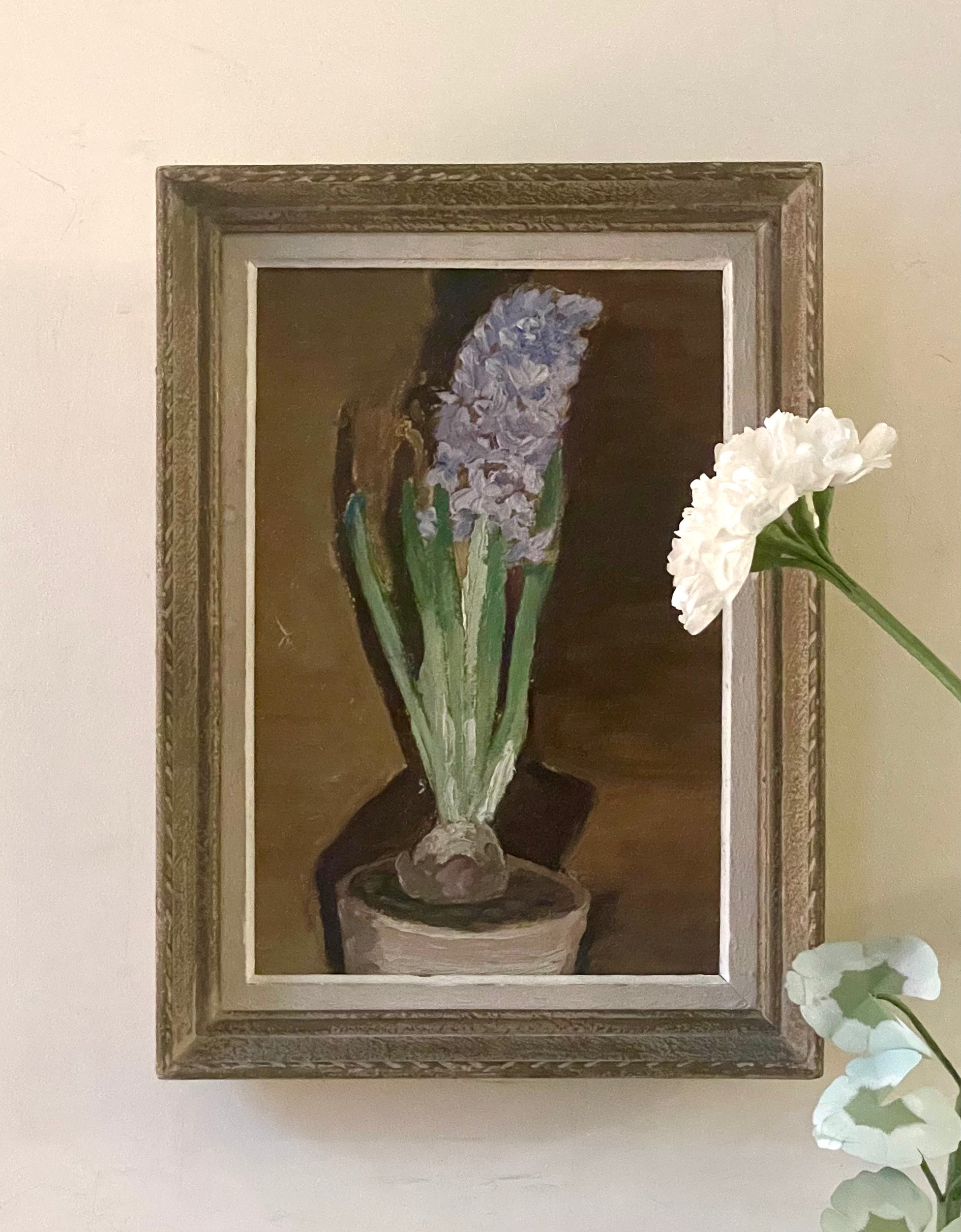 Hyacinth in a Brown Pot