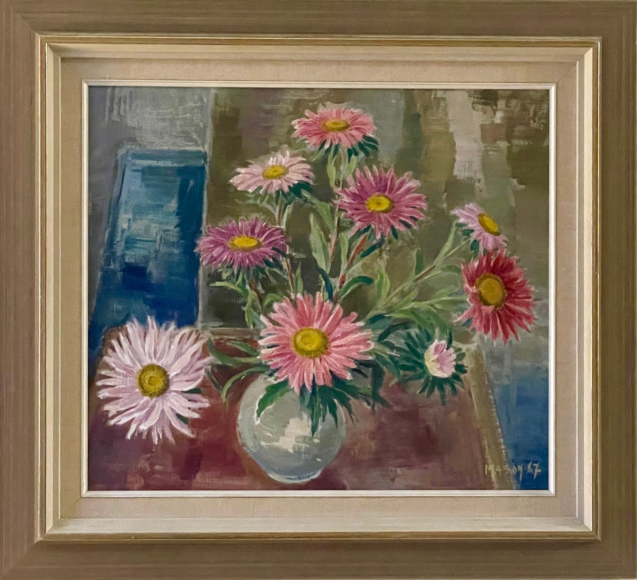 Asters in a Ceramic Vase