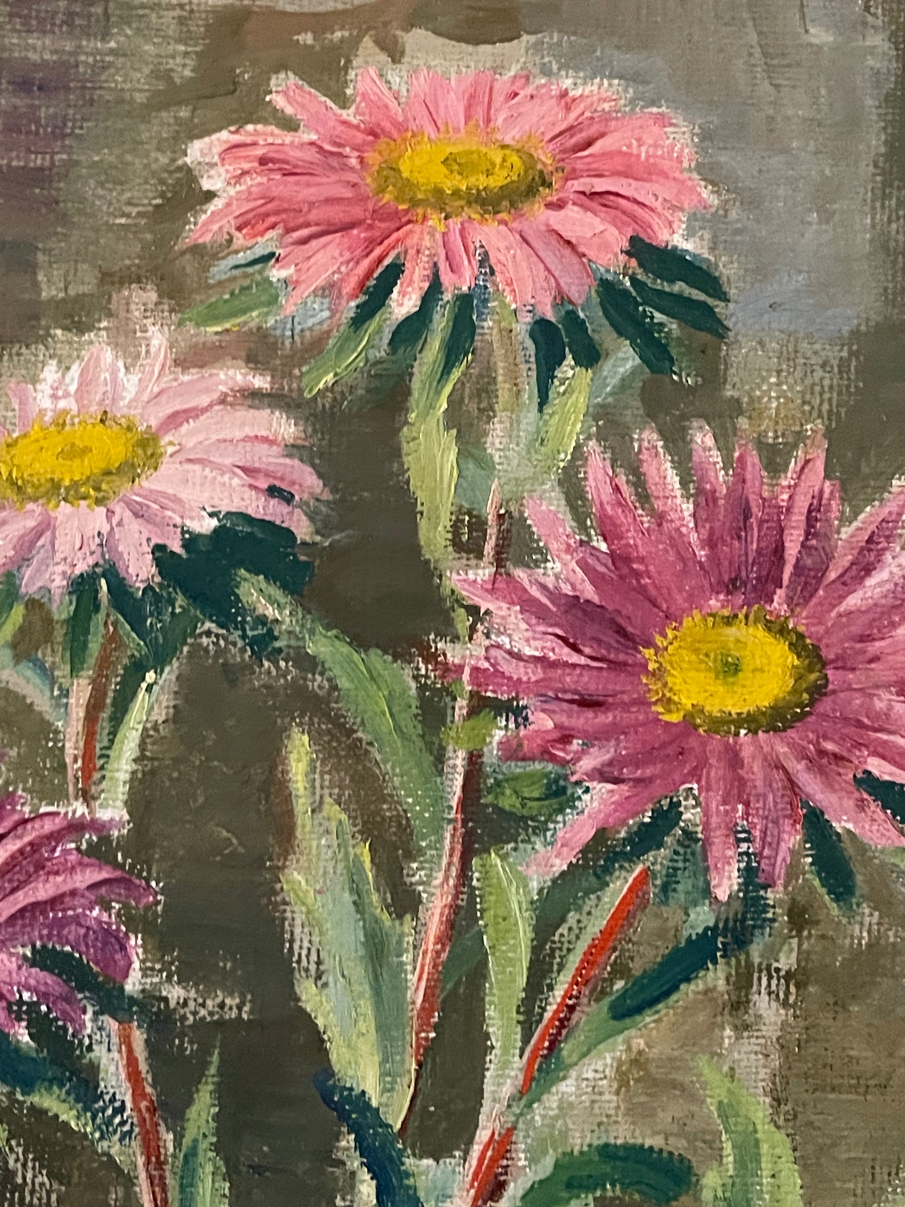 Asters in a Ceramic Vase