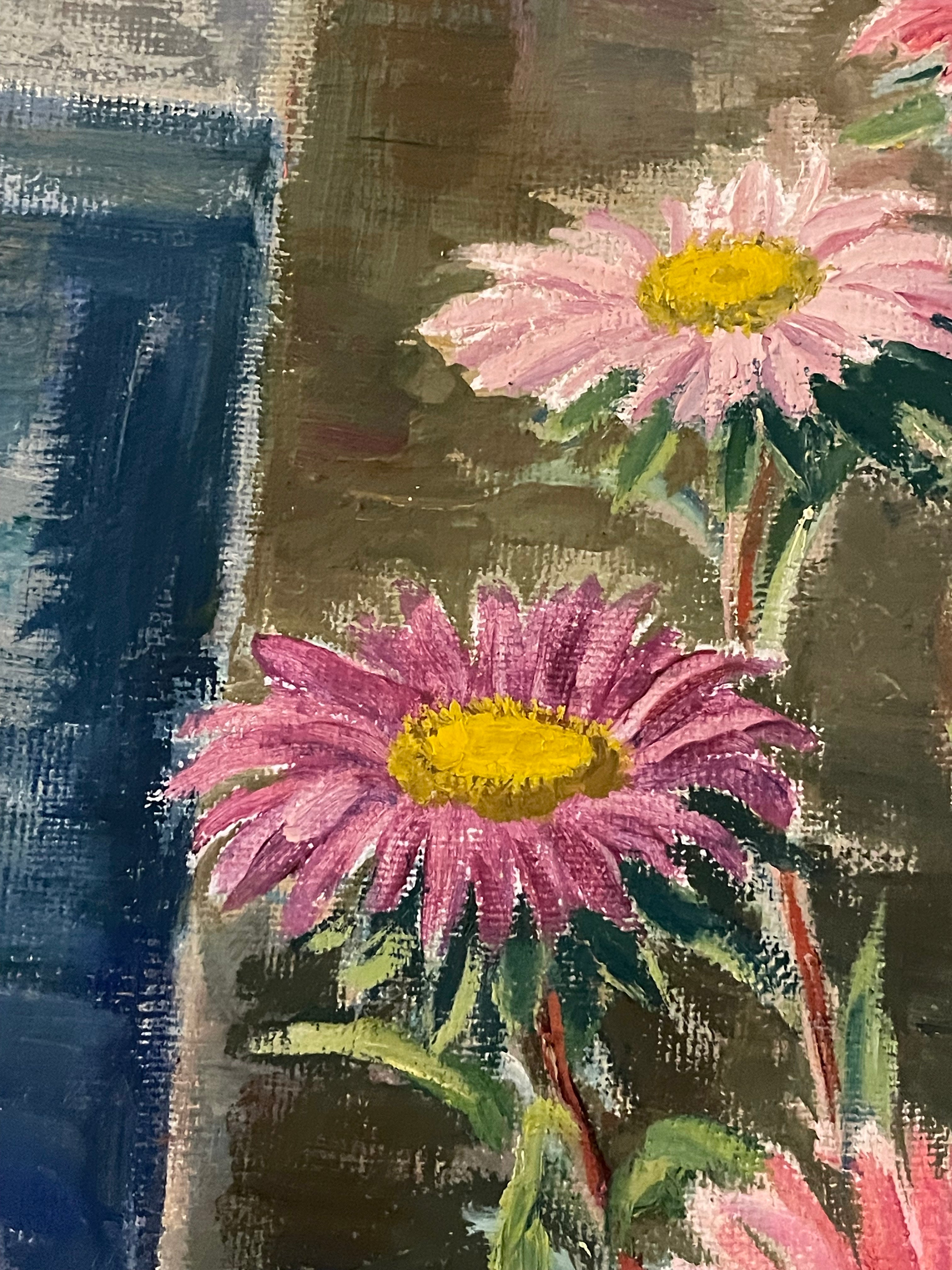 Asters in a Ceramic Vase