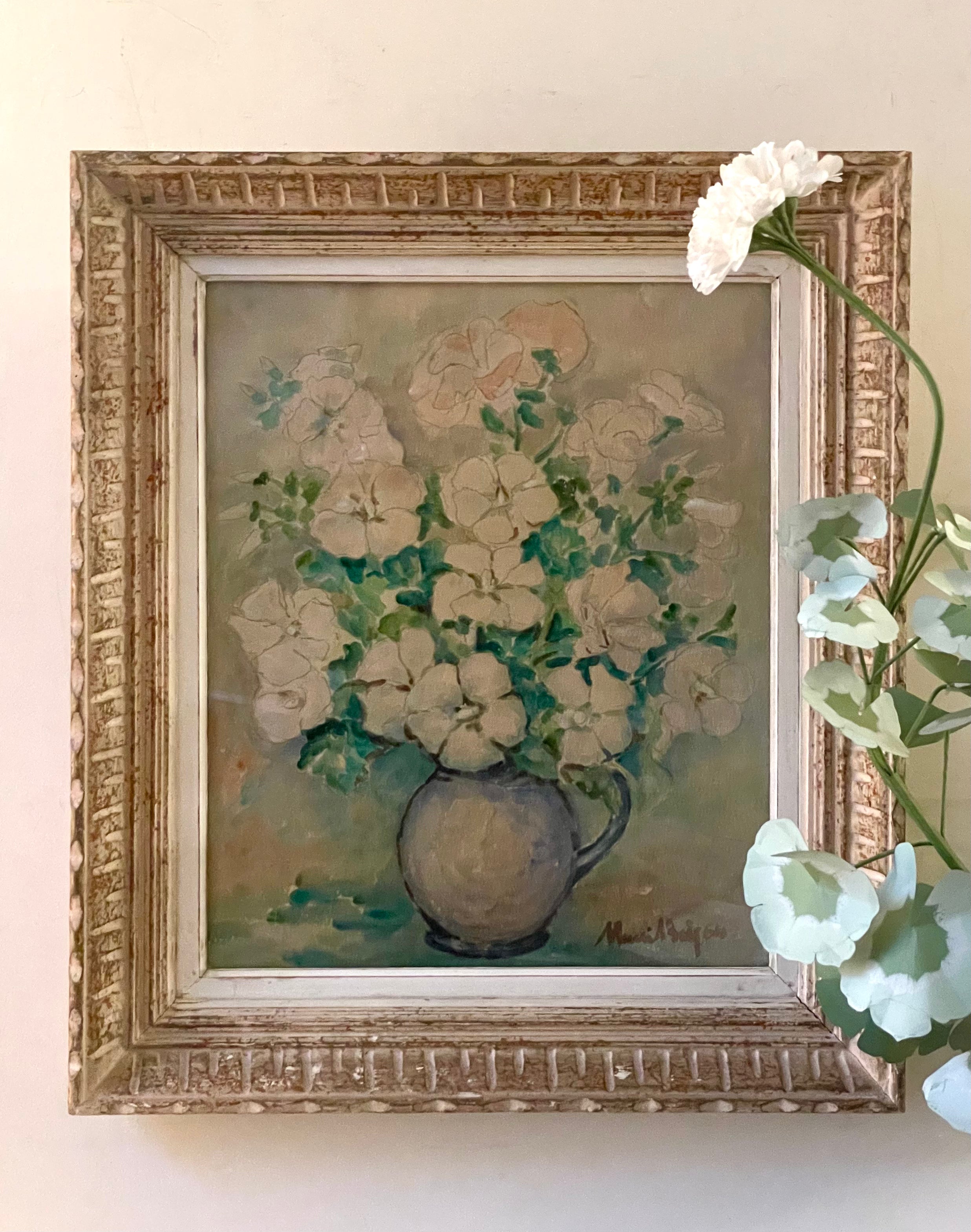 White Flowers in a Jug