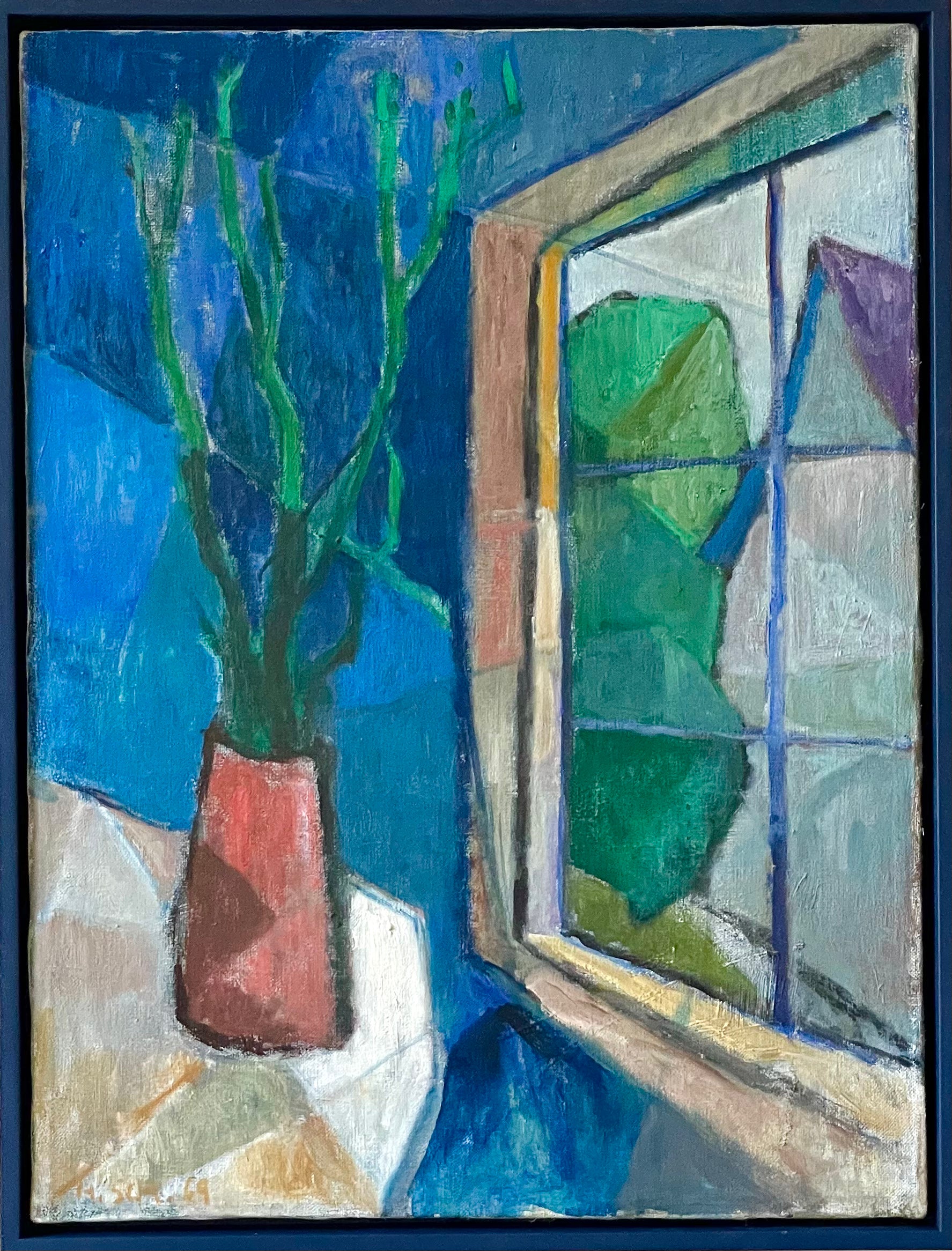 Red Vase in the Window