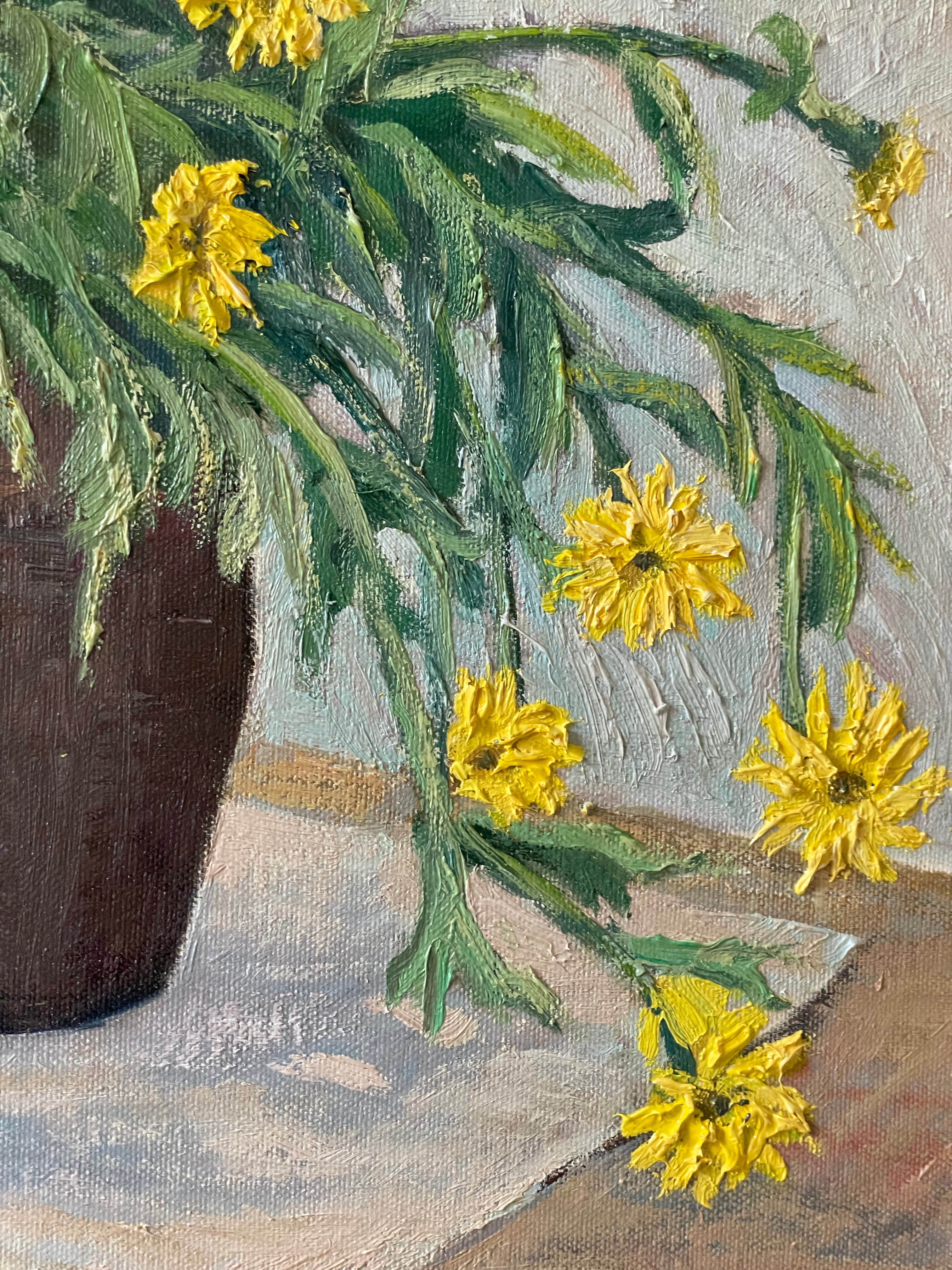 Yellow Flowers with Apples