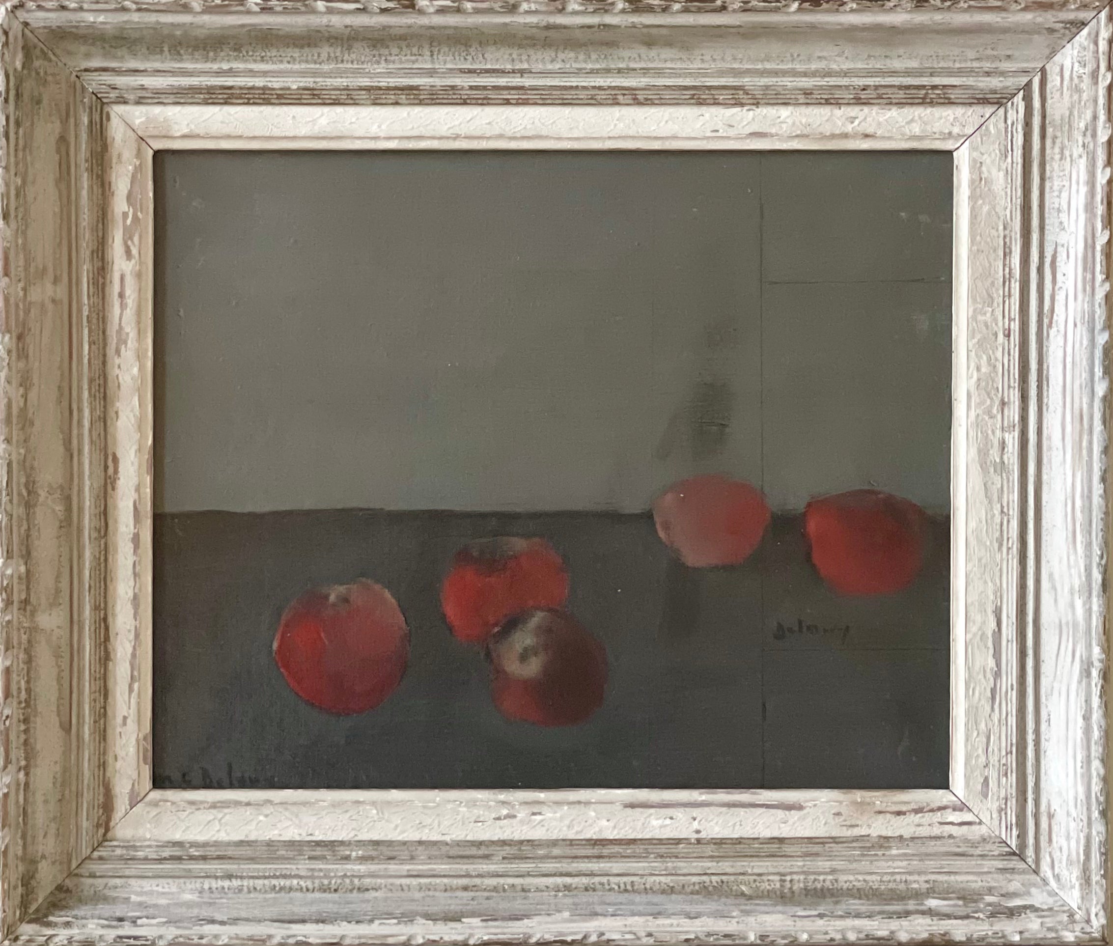 Red Apples on Grey