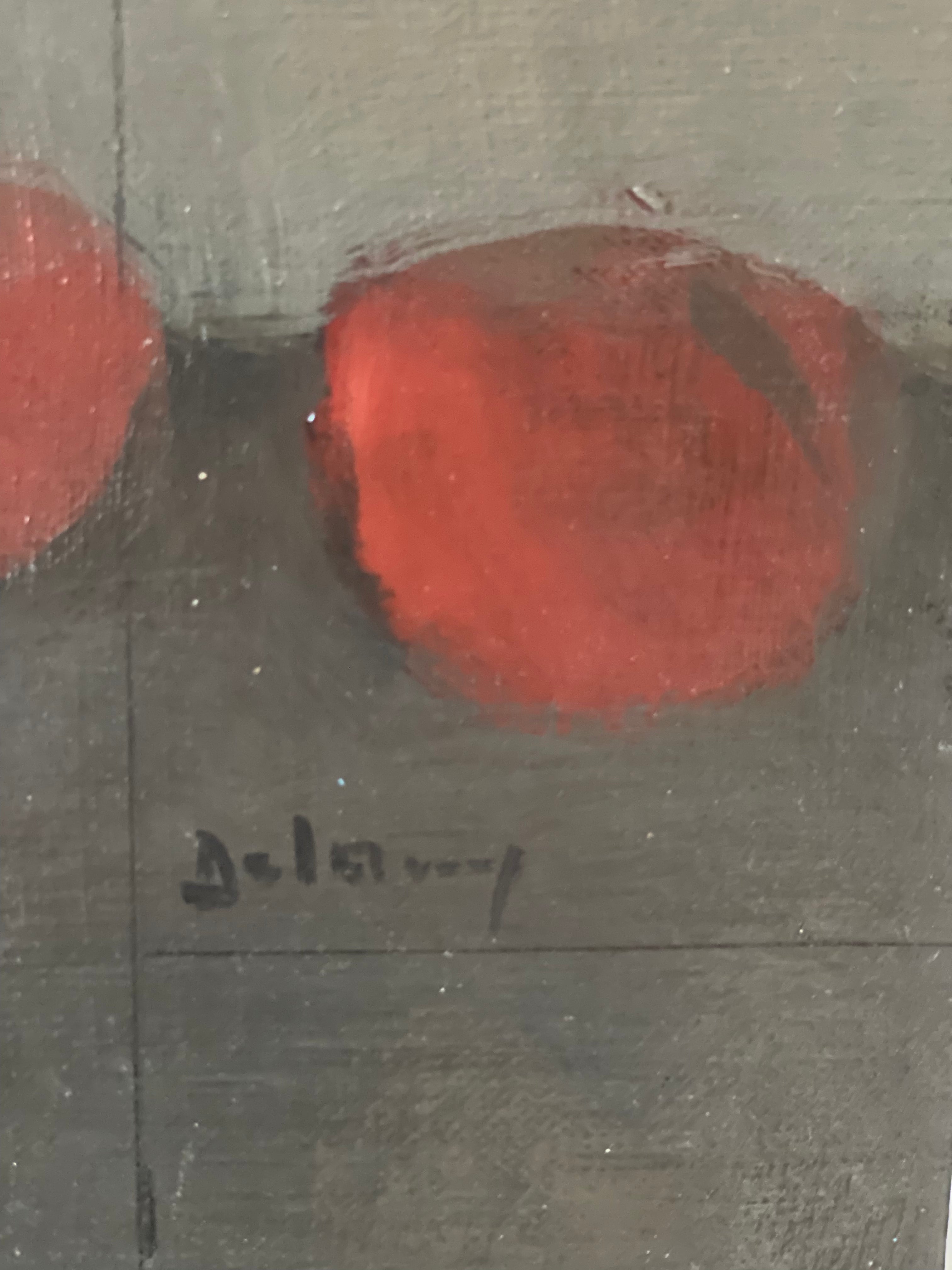 Red Apples on Grey