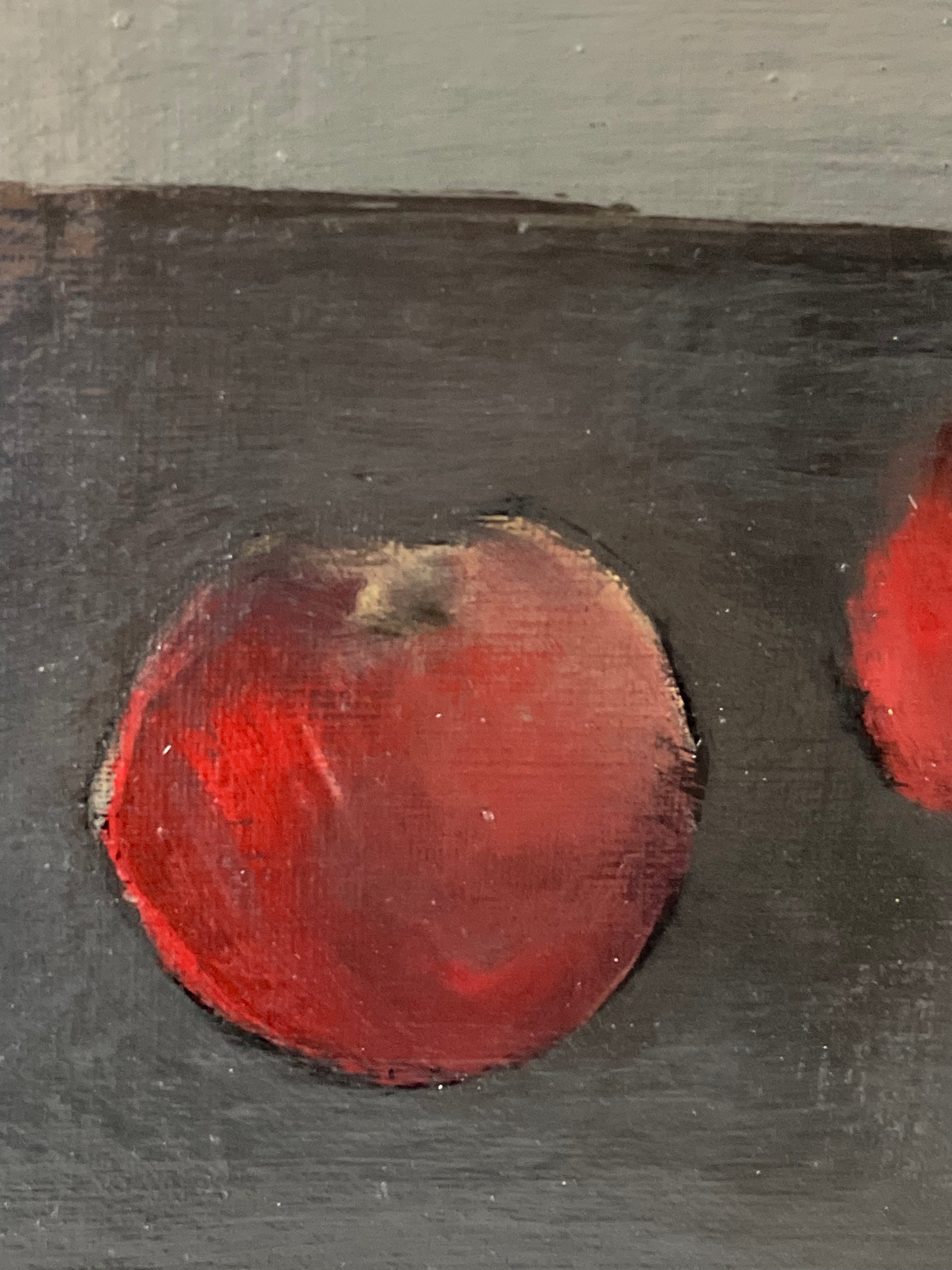 Red Apples on Grey